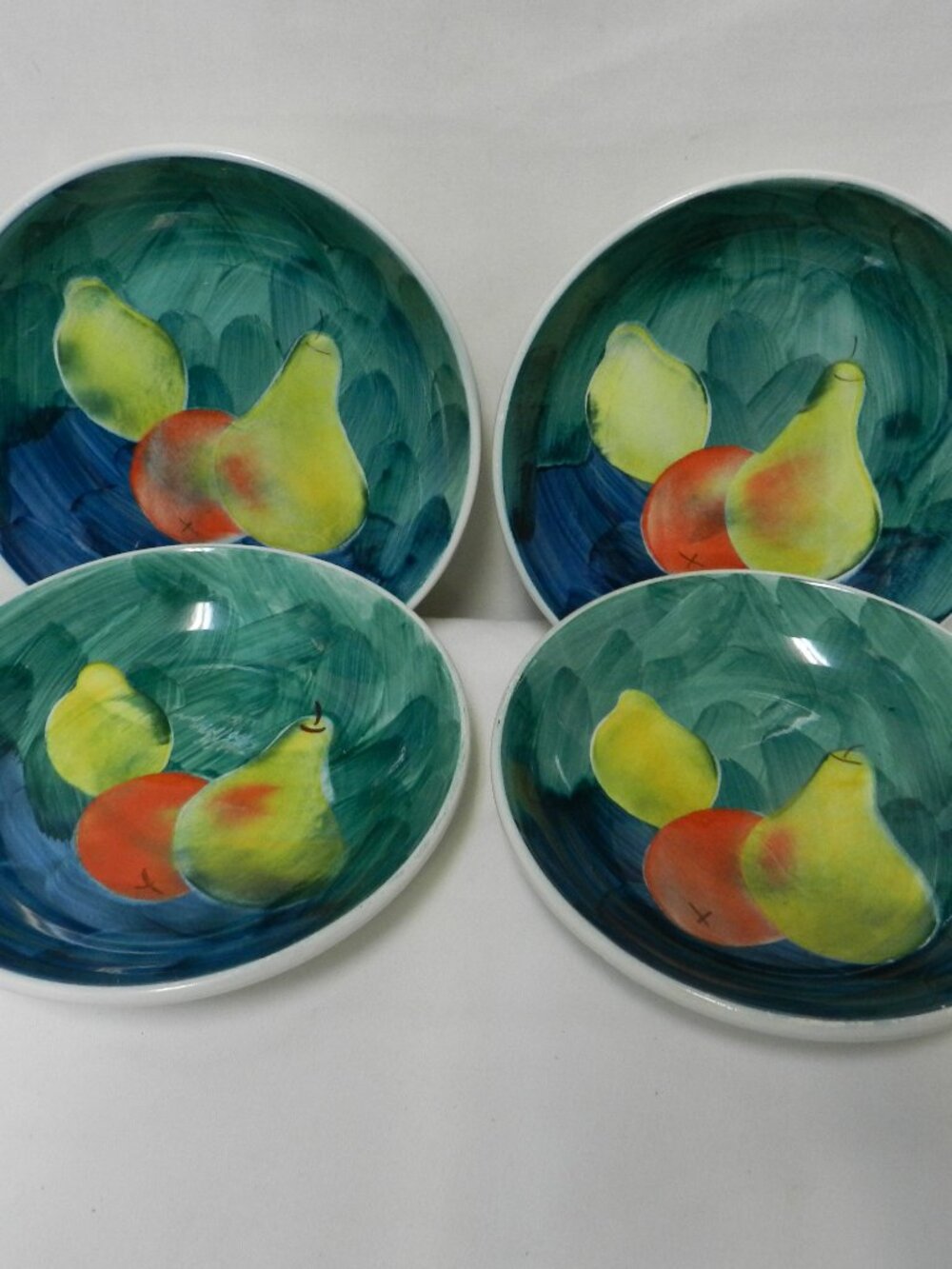 JCPenney Still Life bowl pasta ceramic Set 4 made in Italy fruit dish micro